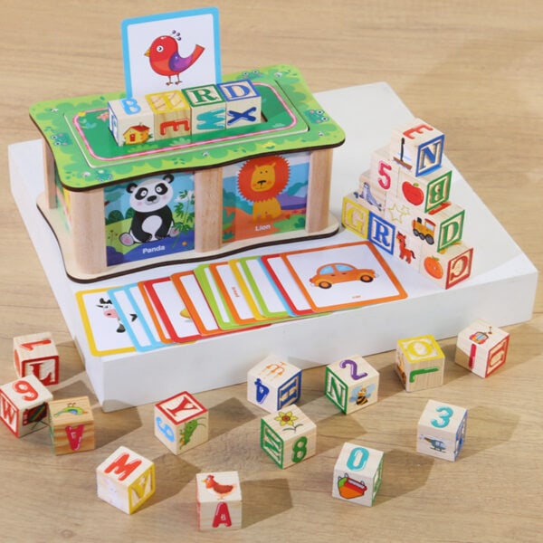 Word building block box